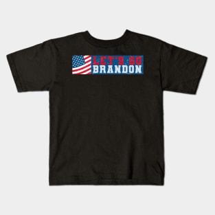 lets go brandon - simple USA flag Kids T-Shirt